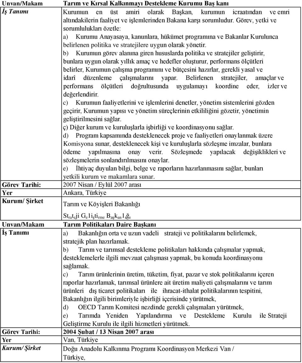 b) Kurumun görev alanına giren hususlarda politika ve stratejiler geliştirir, bunlara uygun olarak yıllık amaç ve hedefler oluşturur, performans ölçütleri belirler, Kurumun çalışma programını ve