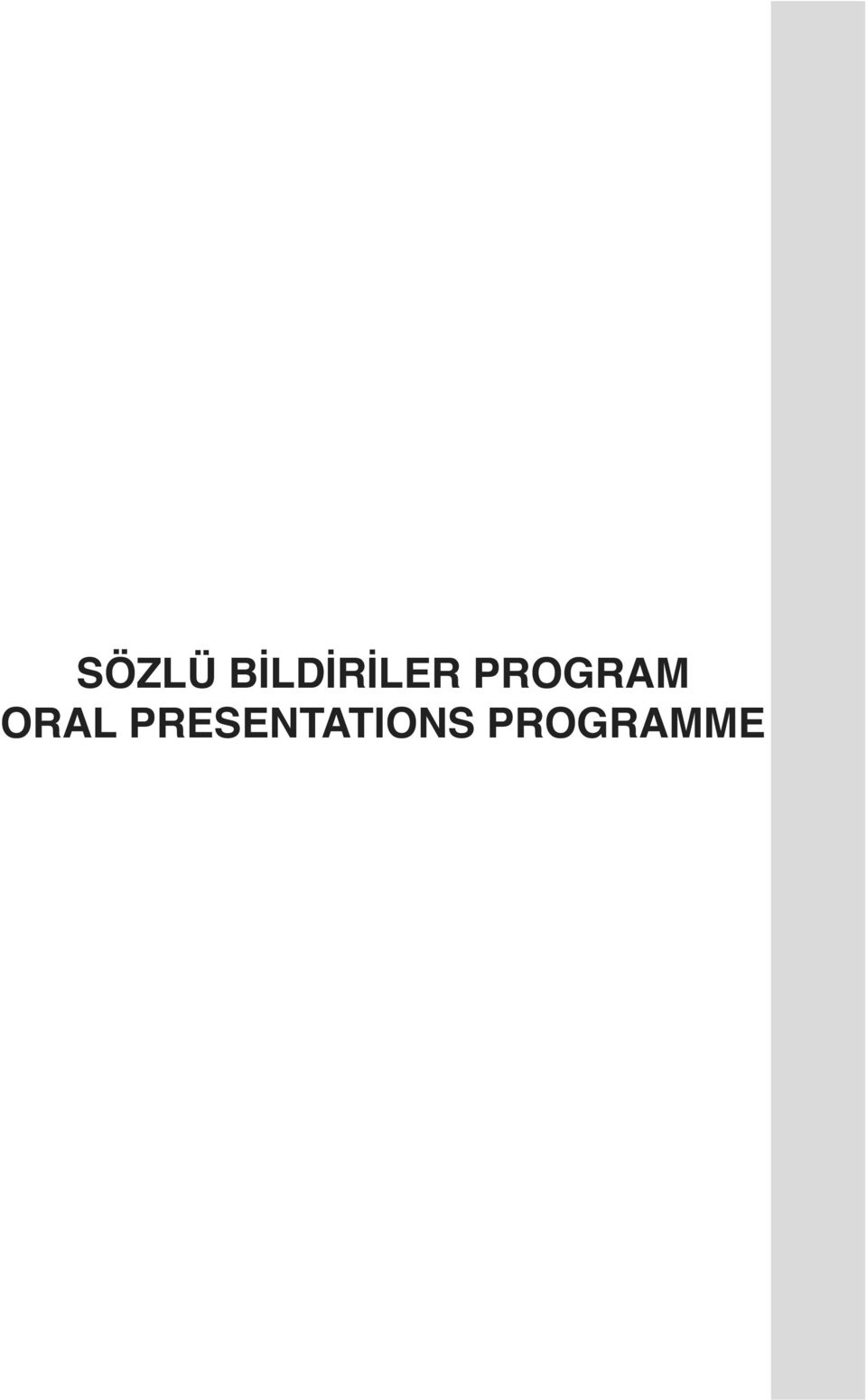 PROGRAM ORAL