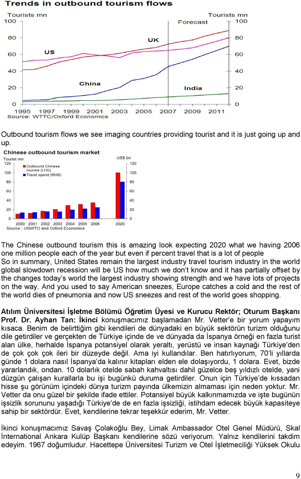 States remain the largest industry travel tourism industry in the world global slowdown recession will be US how much we don t know and it has partially offset by the changes today s world the