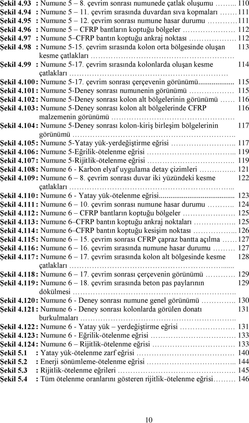 çevrim sırasında kolon orta bölgesinde oluşan 113 kesme çatlakları Şekil 4.99 : Numune 5-17. çevrim sırasında kolonlarda oluşan kesme 114 çatlakları Şekil 4.100 : Numune 5-17.