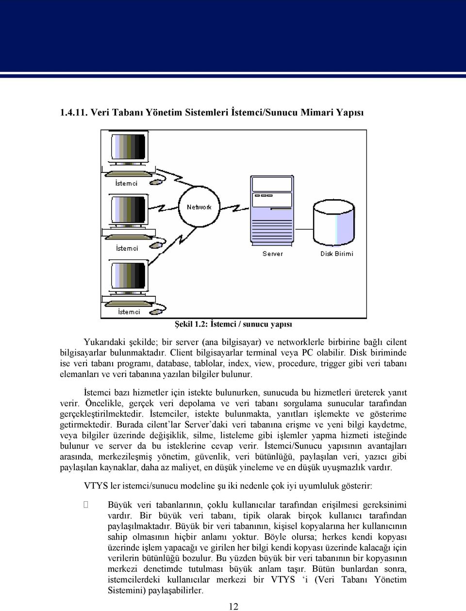 Disk biriminde ise veri tabanı programı, database, tablolar, index, view, procedure, trigger gibi veri tabanı elemanları ve veri tabanına yazılan bilgiler bulunur.