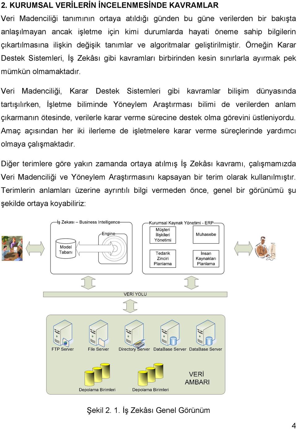 Örneğin Karar Destek Sistemleri, İş Zekâsı gibi kavramları birbirinden kesin sınırlarla ayırmak pek mümkün olmamaktadır.