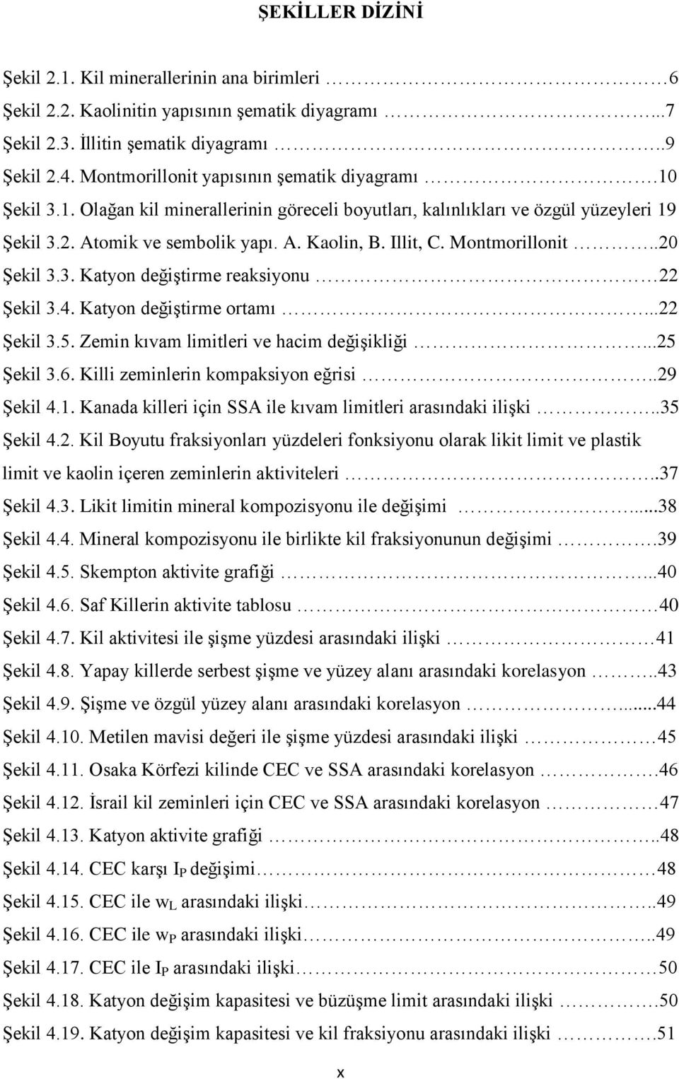 Montmorillonit..20 Şekil 3.3. Katyon değiştirme reaksiyonu 22 Şekil 3.4. Katyon değiştirme ortamı...22 Şekil 3.5. Zemin kıvam limitleri ve hacim değişikliği...25 Şekil 3.6.