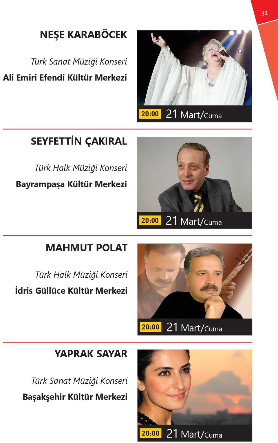 Mart/Cuma MAHMUT POLAT İdris Güllüce Kültür 21