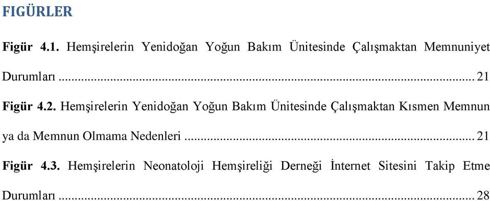 .. 21 Figür 4.2. Hemşirelerin Yenidoğan Yoğun Bakım Ünitesinde Çalışmaktan