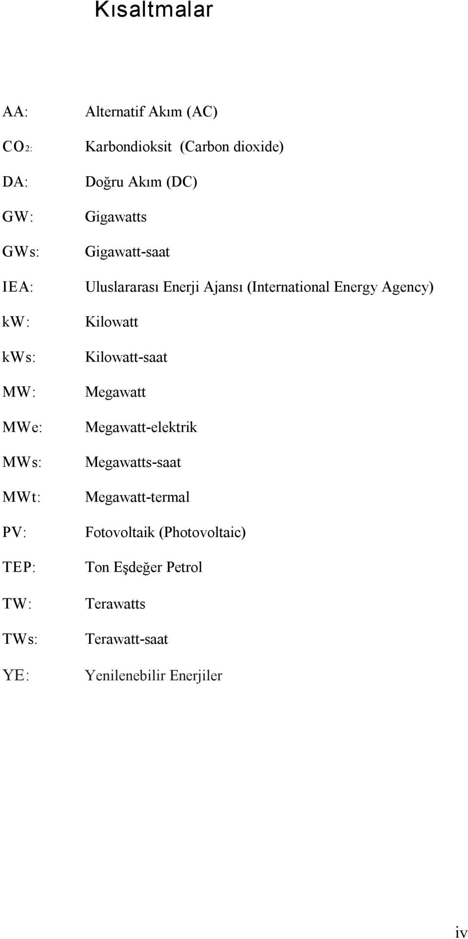 Ajansı (International Energy Agency) Kilowatt Kilowatt saat Megawatt Megawatt elektrik Megawatts saat