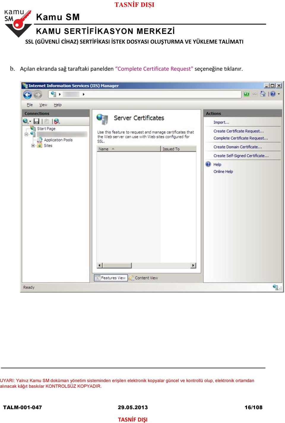 Certificate Request"
