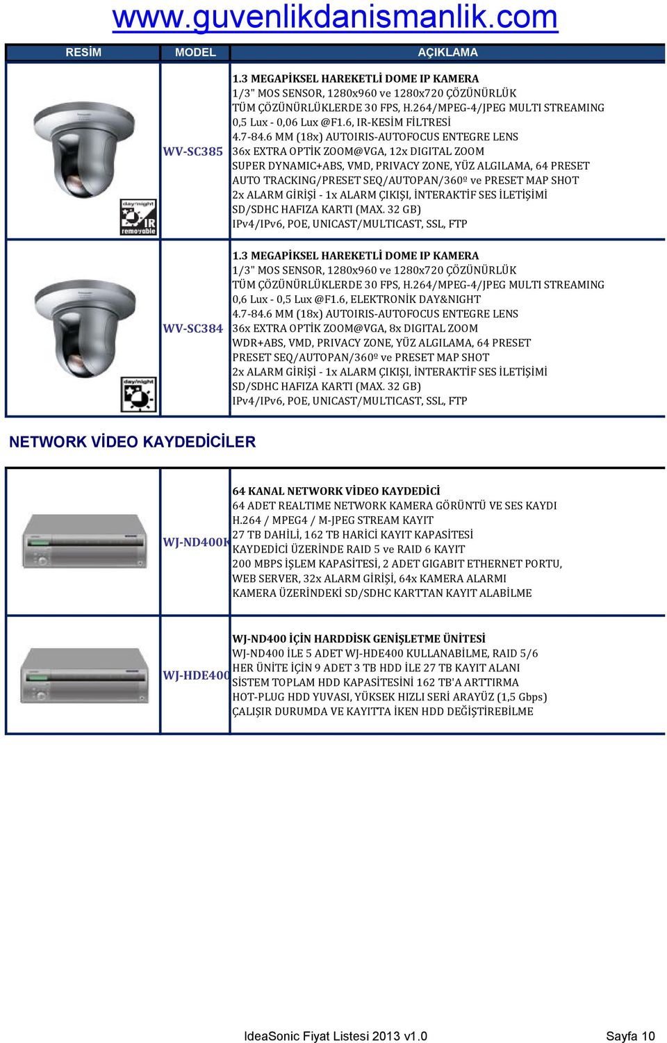 SHOT 1.3 MEGAPİKSEL HAREKETLİ DOME IP KAMERA 0,6 Lux - 0,5 Lux @F1.6, ELEKTRONİK DAY&NIGHT 4.7-84.