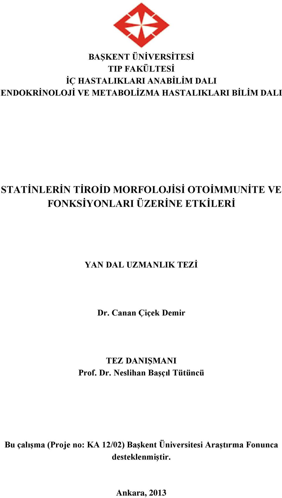 ETKİLERİ YAN DAL UZMANLIK TEZİ Dr.