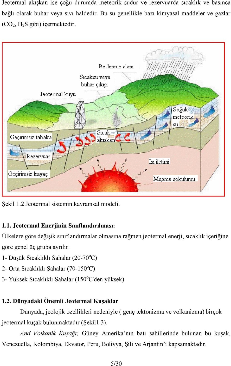 2 Jeotermal sistemin kavramsal modeli. 1.