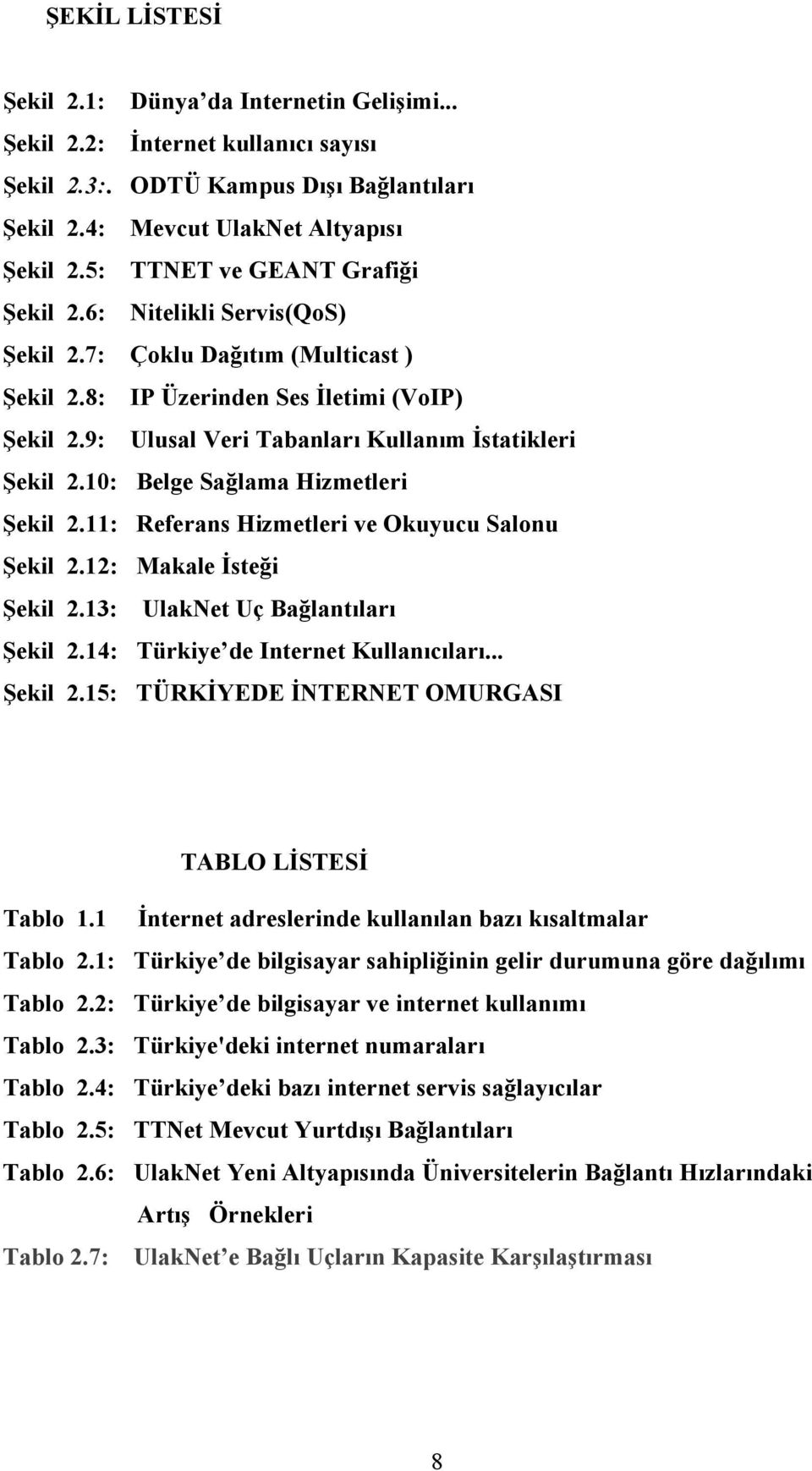 9: Ulusal Veri Tabanları Kullanım İstatikleri Şekil 2.10: Belge Sağlama Hizmetleri Şekil 2.11: Referans Hizmetleri ve Okuyucu Salonu Şekil 2.12: Makale İsteği Şekil 2.