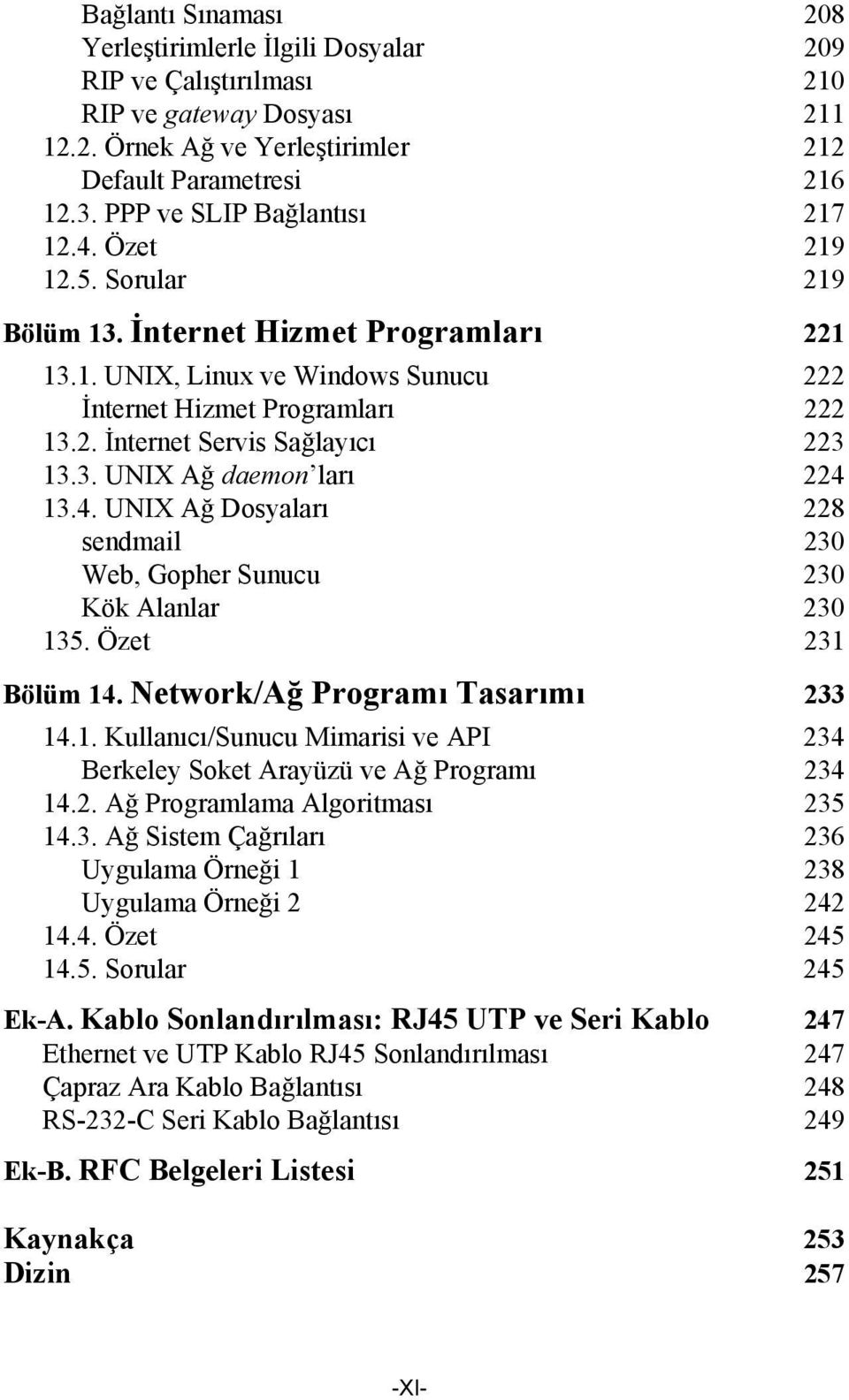 3. UNIX Ağ daemon ları 224 13.4. UNIX Ağ Dosyaları 228 sendmail 230 Web, Gopher Sunucu 230 Kök Alanlar 230 135. Özet 231 Bölüm 14. Network/Ağ Programı Tasarımı 233 14.1. Kullanıcı/Sunucu Mimarisi ve API 234 Berkeley Soket Arayüzü ve Ağ Programı 234 14.