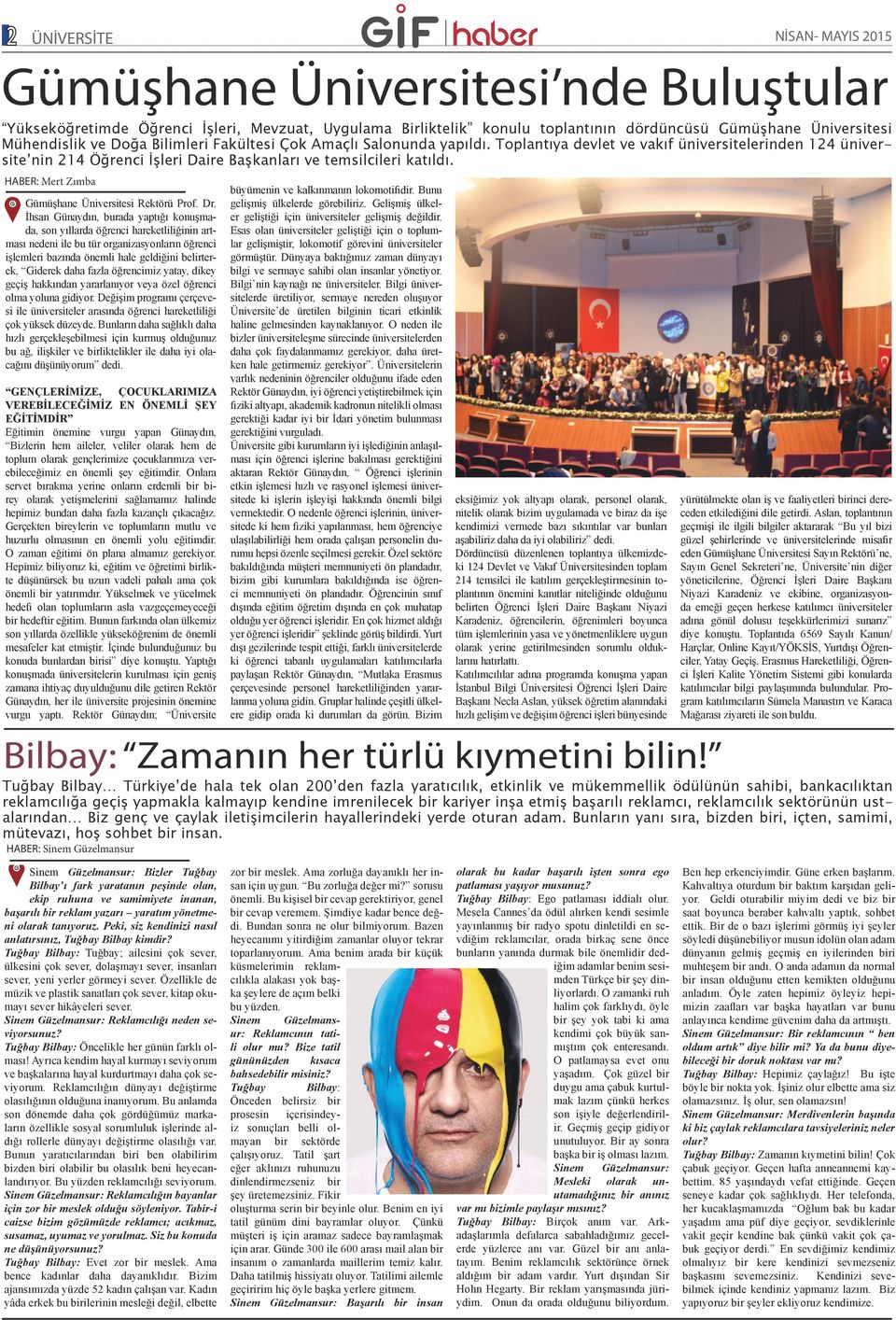 HABER: Mert Zımba Gümüşhane Üniversitesi Rektörü Prof. Dr.