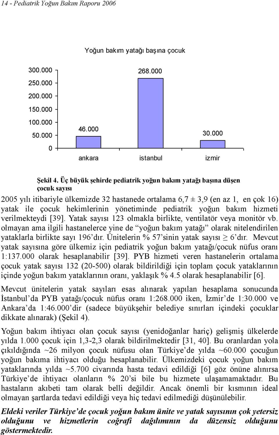 pediatrik yoğun bakım hizmeti verilmekteydi [39]. Yatak sayısı 123 olmakla birlikte, ventilatör veya monitör vb.