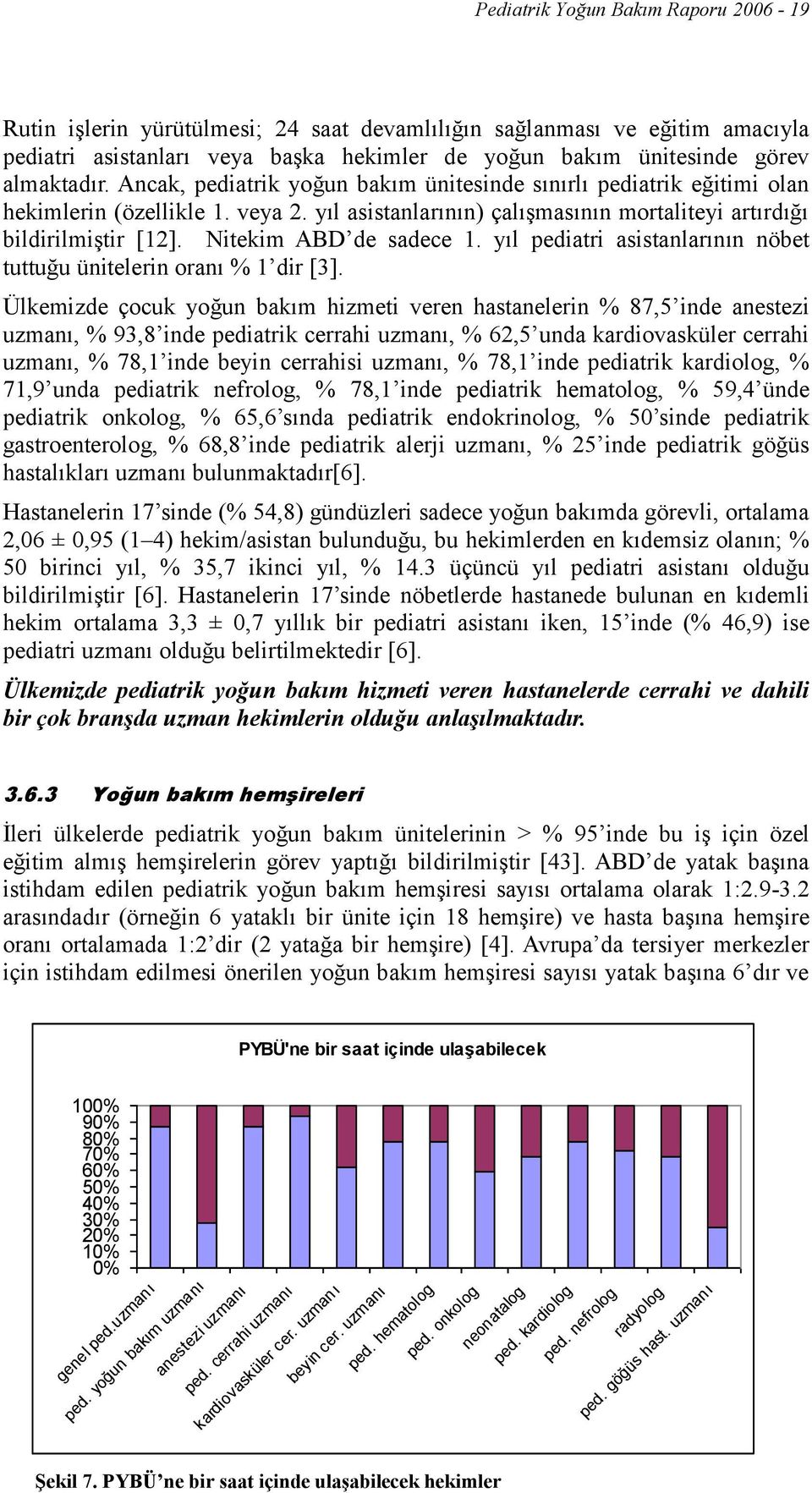 Nitekim ABD de sadece 1. yıl pediatri asistanlarının nöbet tuttuğu ünitelerin oranı % 1 dir [3].