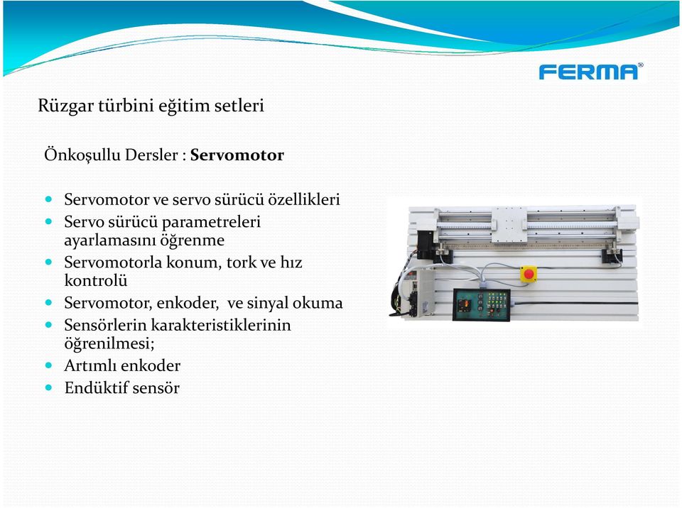 Servomotorlakonum, torkve hız kontrolü Servomotor, enkoder, ve sinyal