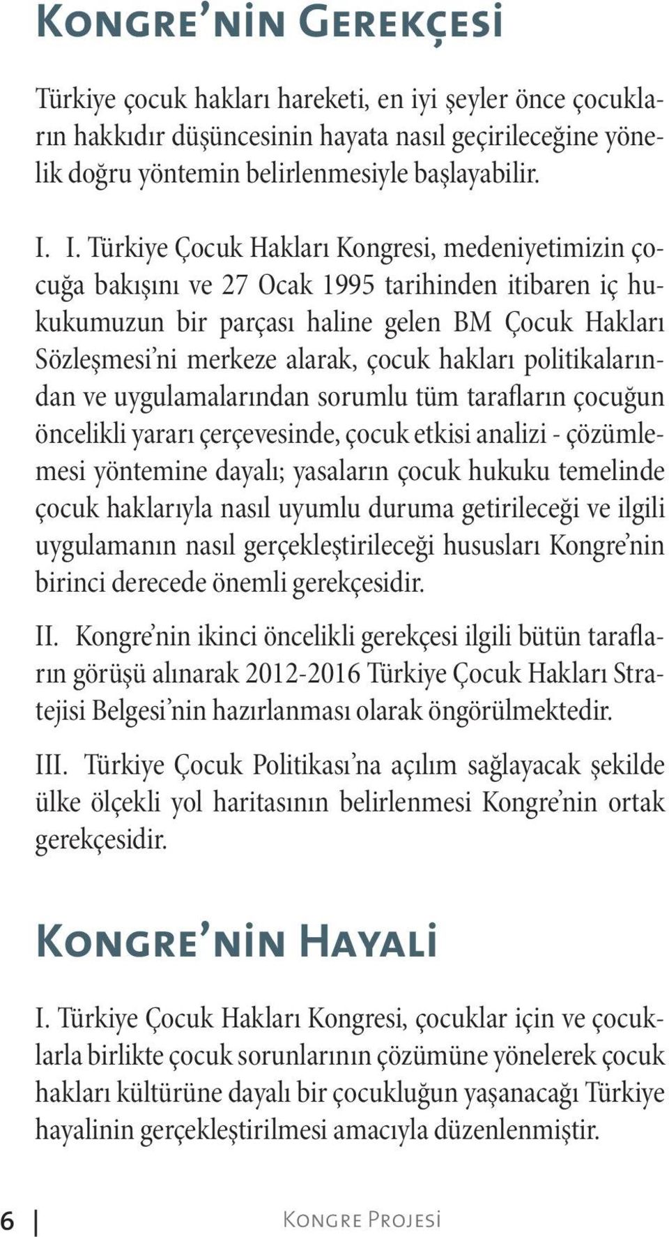 hakları politikalarından ve uygulamalarından sorumlu tüm tarafların çocuğun öncelikli yararı çerçevesinde, çocuk etkisi analizi - çözümlemesi yöntemine dayalı; yasaların çocuk hukuku temelinde çocuk