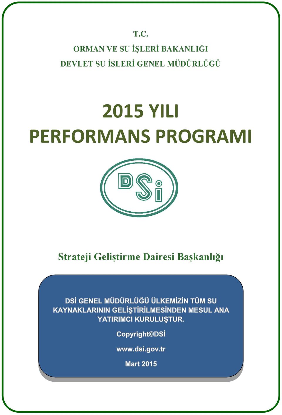 2015 YILI PERFORMANS PROGRAMI