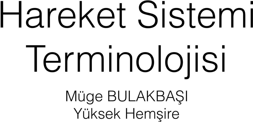 Terminolojisi