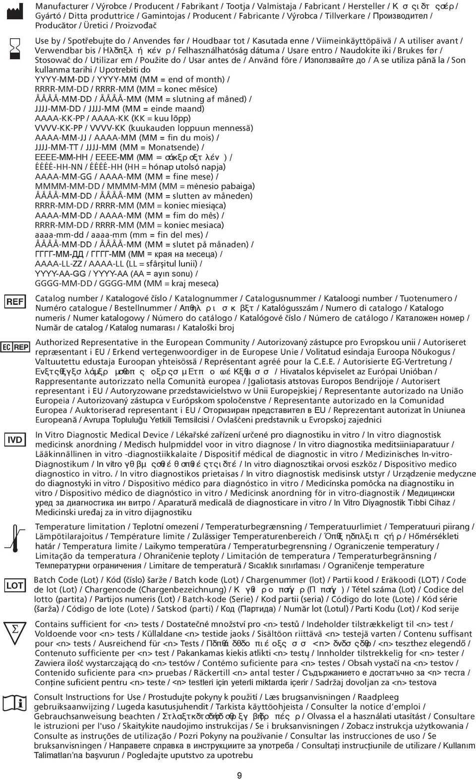 Çìåñïìçßá ëþîçò / Felhasználhatóság dátuma / Usare entro / Naudokite iki / Brukes før / Stosowaæ do / Utilizar em / Použite do / Usar antes de / Använd före / Използвайте до / A se utiliza pânã la /