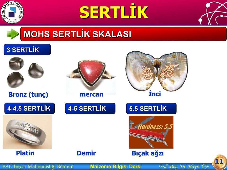 5 SERTLİK Platin Demir Bıçak ağzıa PAÜ İnşaat