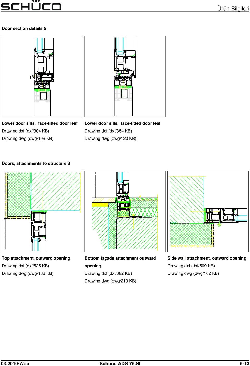 opening Drawing dxf (dxf/525 KB) Drawing dwg (dwg/166 KB) Bottom façade attachment outward opening Drawing dxf (dxf/682 KB) Drawing