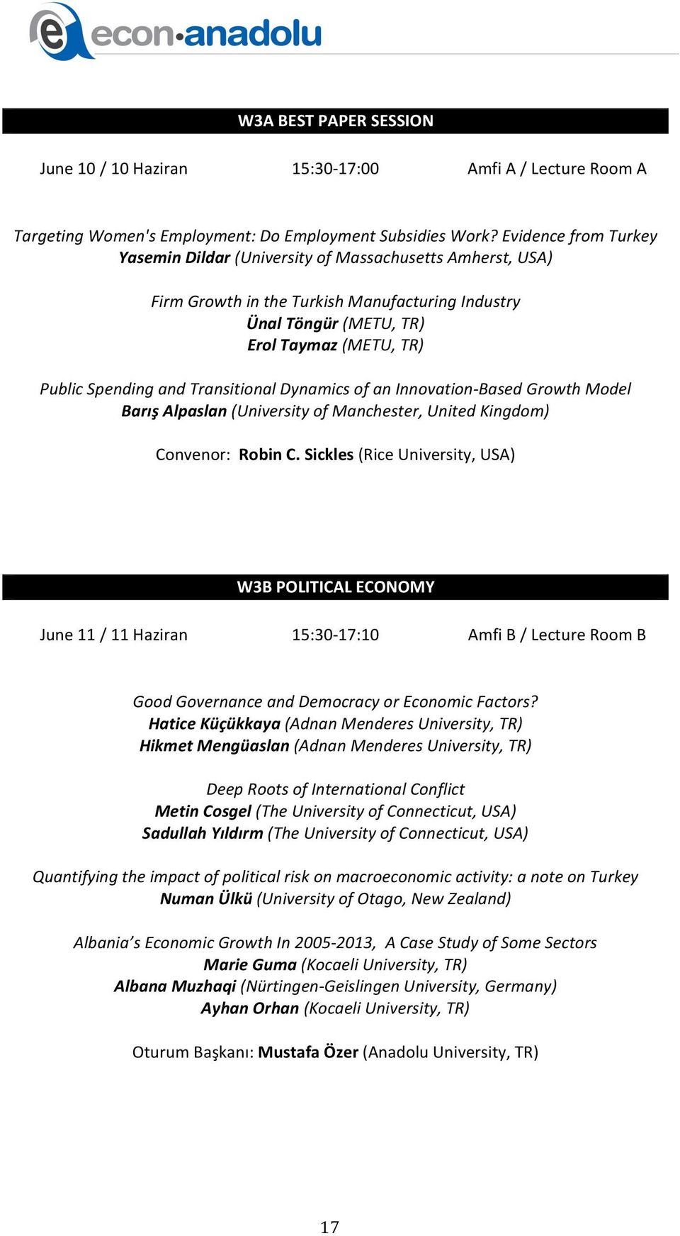 Transitional Dynamics of an Innovation- Based Growth Model Barış Alpaslan (University of Manchester, United Kingdom) Convenor: Robin C.