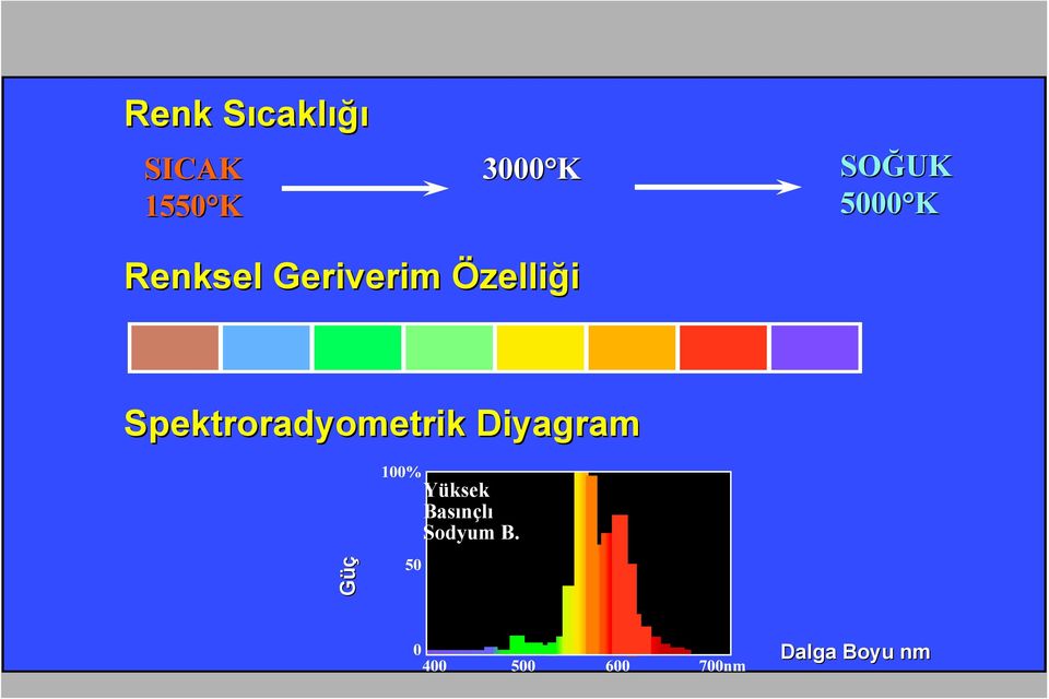 Özelliği Spektroradyometrik Diyagram