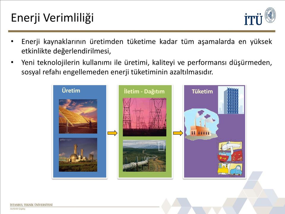 kullanımı ile üretimi, kaliteyi ve performansı düşürmeden, sosyal refahı