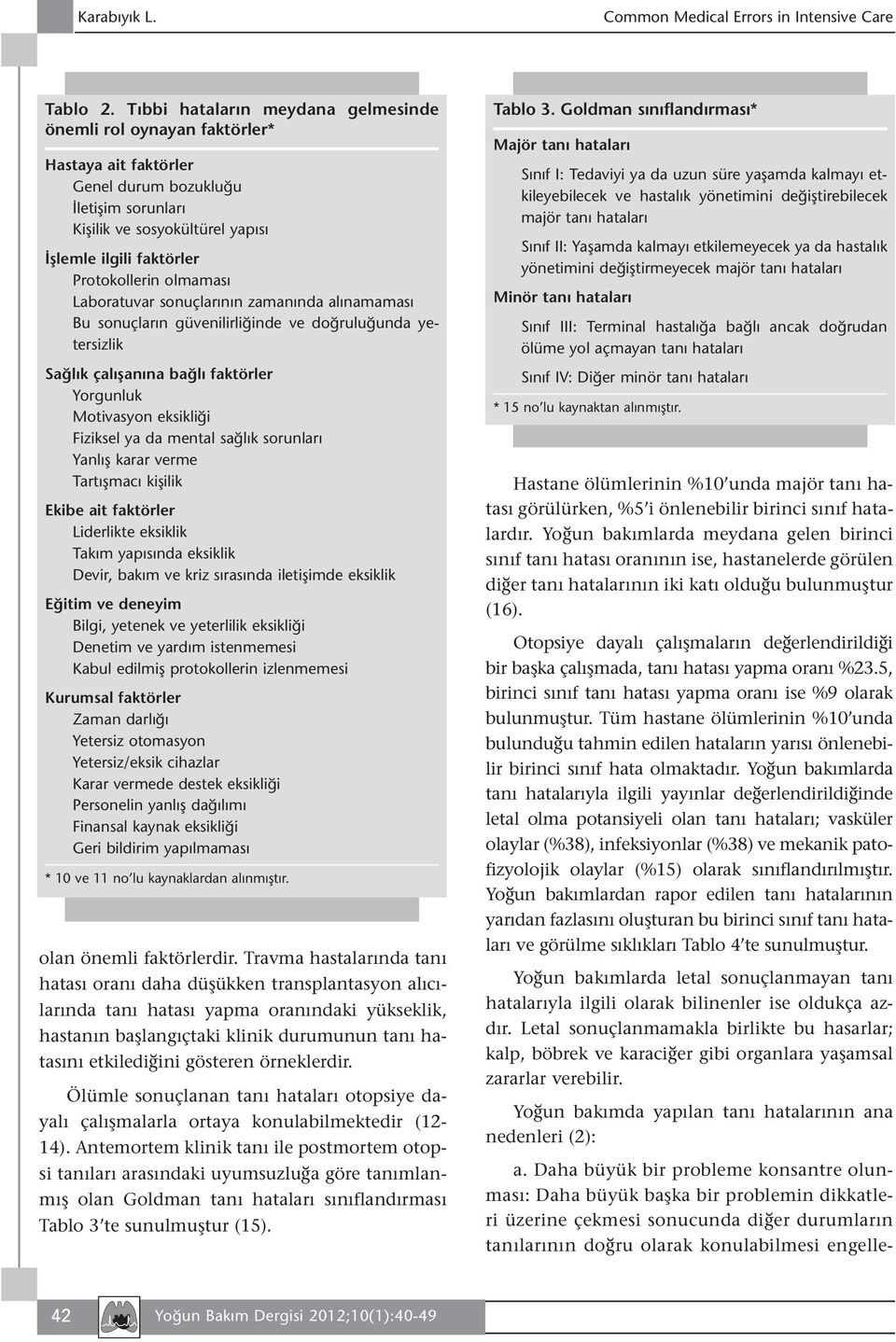 olmaması Laboratuvar sonuçlarının zamanında alınamaması Bu sonuçların güvenilirliğinde ve doğruluğunda yetersizlik Sağlık çalışanına bağlı faktörler Yorgunluk Motivasyon eksikliği Fiziksel ya da