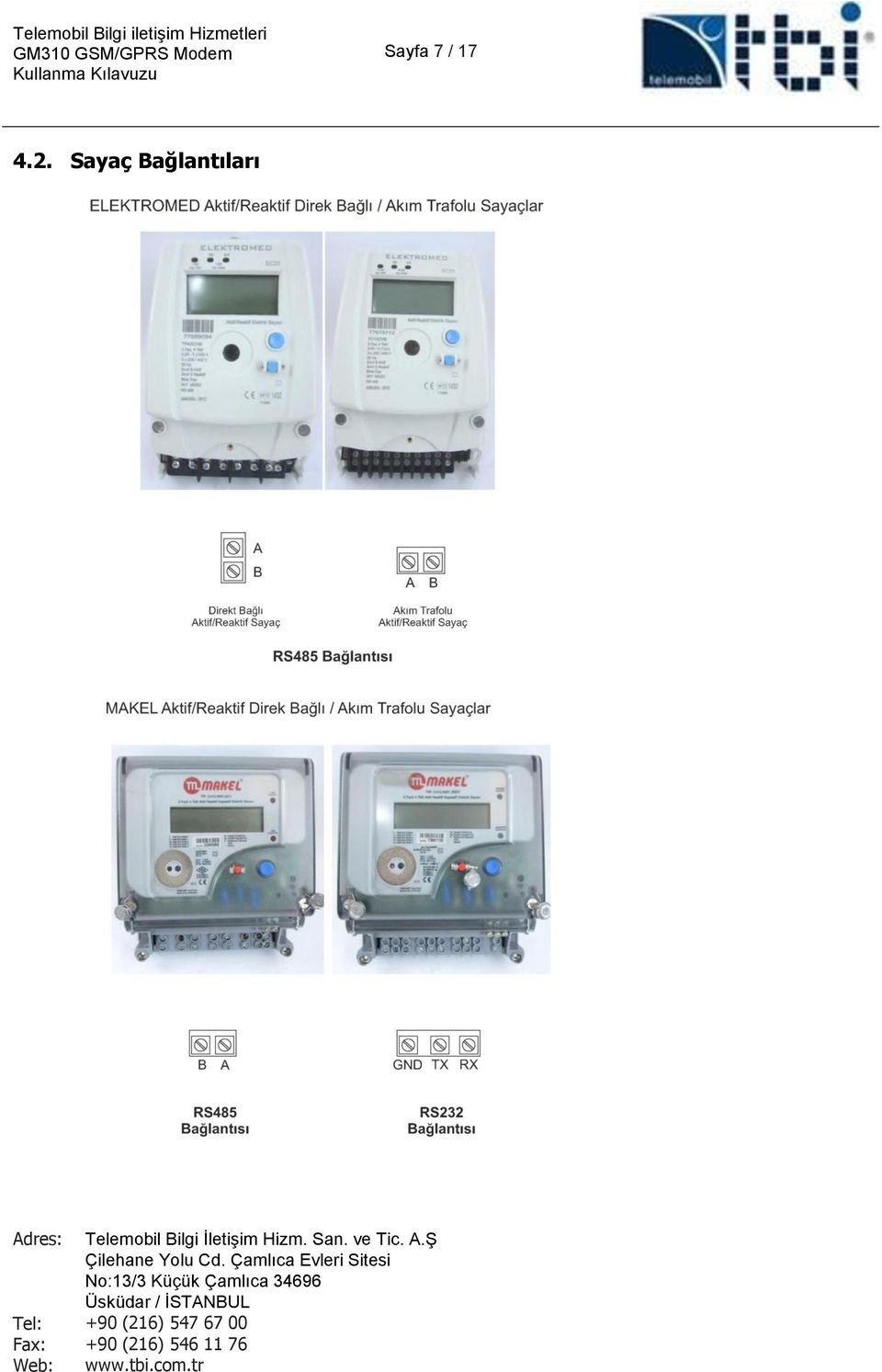 Sayaç Bağlantıları Telembil Bilgi İletişim Hizm. San.