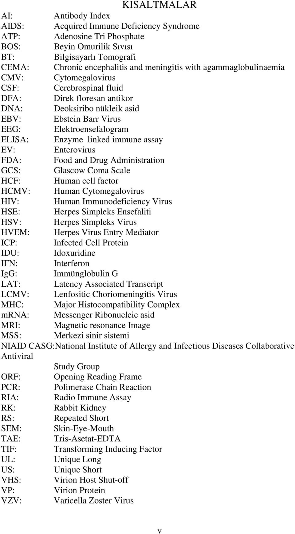 immune assay EV: Enterovirus FDA: Food and Drug Administration GCS: Glascow Coma Scale HCF: Human cell factor HCMV: Human Cytomegalovirus HIV: Human Immunodeficiency Virus HSE: Herpes Simpleks