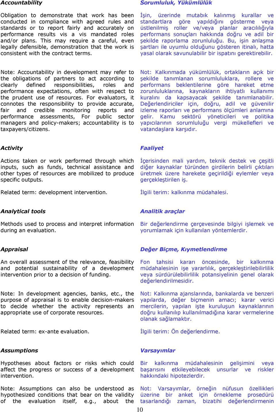 Sorumluluk, Yükümlülük İşin, üzerinde mutabık kalınmış kurallar ve standartlara göre yapıldığını gösterme veya üstlenilmiş roller ve/veya planlar aracılılığıyla performans sonuçları hakkında doğru ve