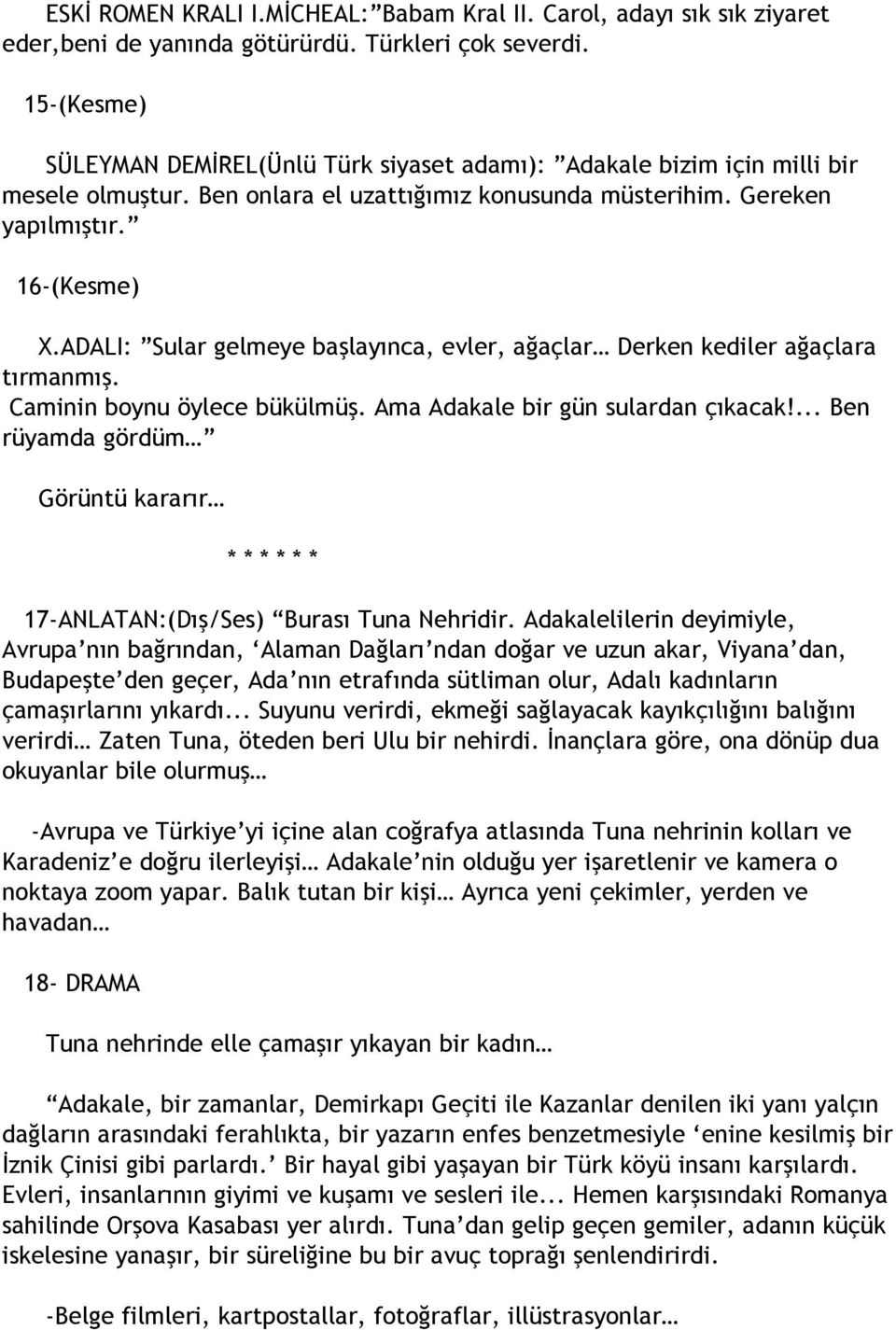 ADALI: Sular gelmeye başlayınca, evler, ağaçlar Derken kediler ağaçlara tırmanmış. Caminin boynu öylece bükülmüş. Ama Adakale bir gün sulardan çıkacak!