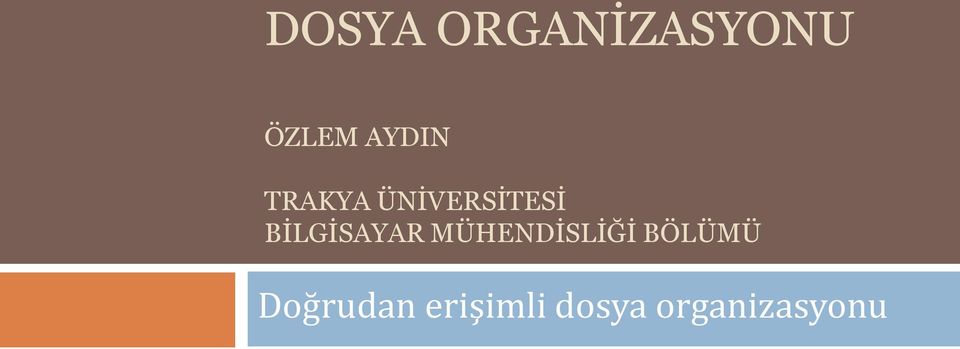 BİLGİSAYAR MÜHENDİSLİĞİ