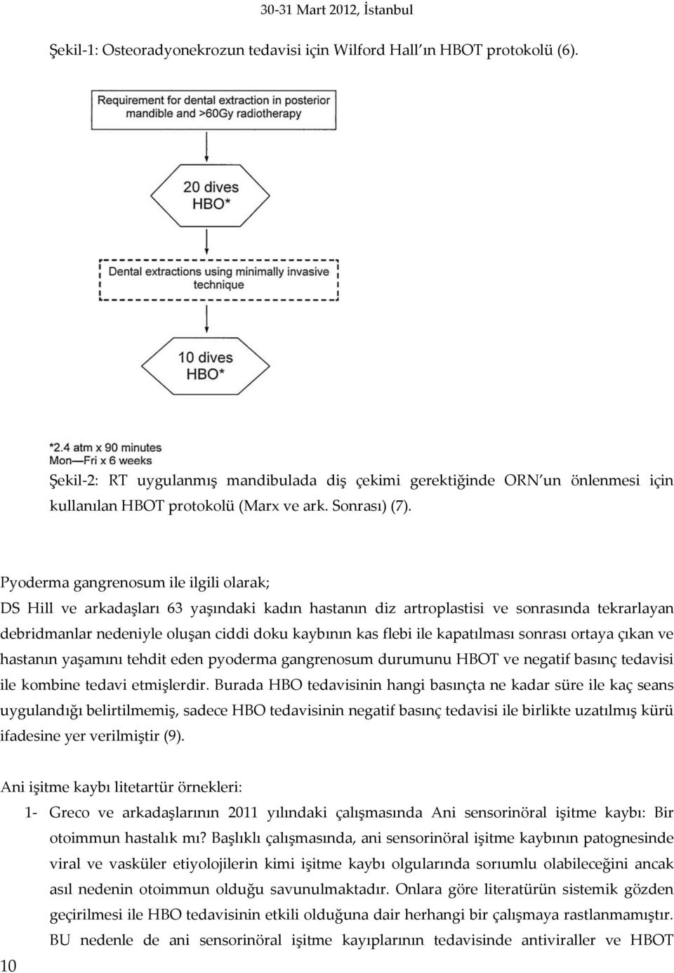 Pyoderma gangrenosum ile ilgili olarak; DS Hill ve arkadaşları 63 yaşındaki kadın hastanın diz artroplastisi ve sonrasında tekrarlayan debridmanlar nedeniyle oluşan ciddi doku kaybının kas flebi ile