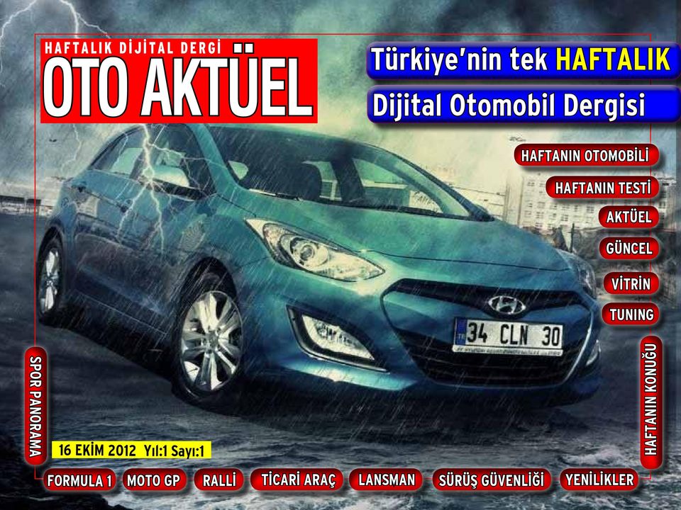 VİTRİN TUNING SPOR PANORAMA 16 EKİM 2012 Yıl:1 Sayı:1 HAFTANIN