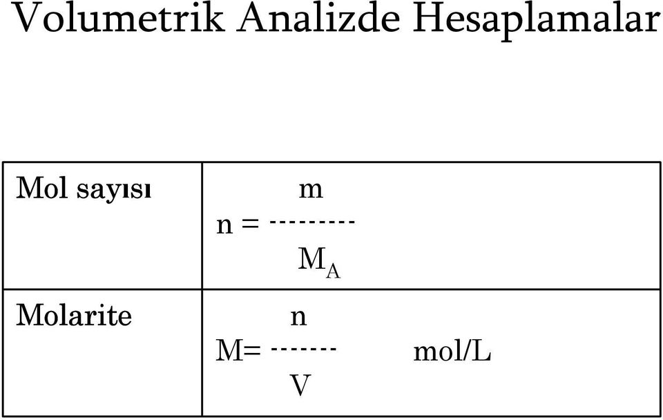 Molarite m n =