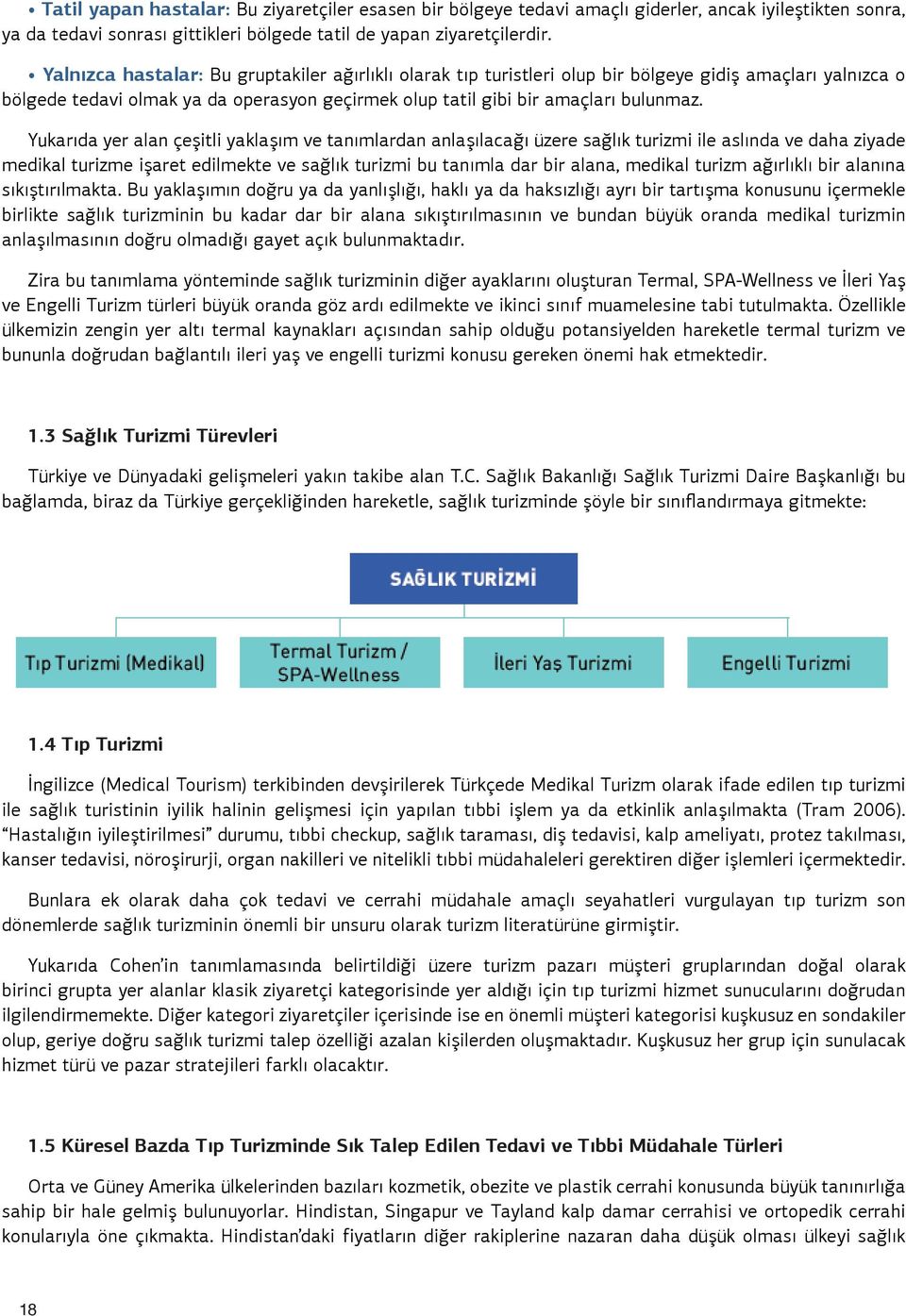 Yukarıda yer alan çeşitli yaklaşım ve tanımlardan anlaşılacağı üzere sağlık turizmi ile aslında ve daha ziyade medikal turizme işaret edilmekte ve sağlık turizmi bu tanımla dar bir alana, medikal