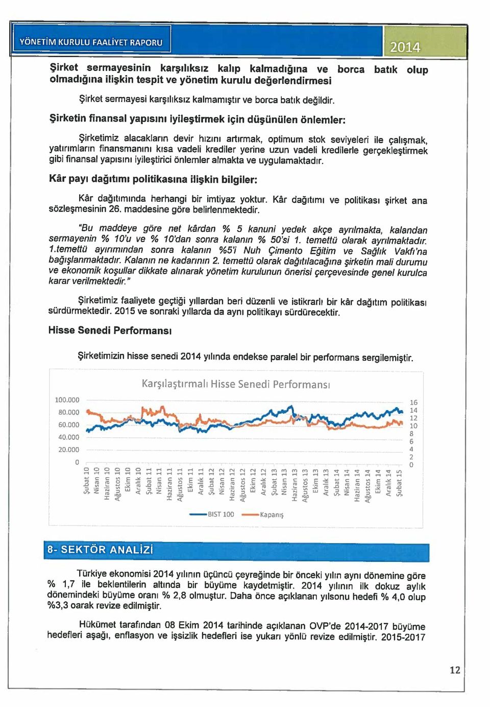 optimum stok seviyeleri ile çalışmak, yatırımların finansmanını kısa vadeli krediler yerine uzun vadeli kredilerle gerçekleştirmek Şirket sermayesinin karşılıksız kalıp kalmadığına ve borca batık