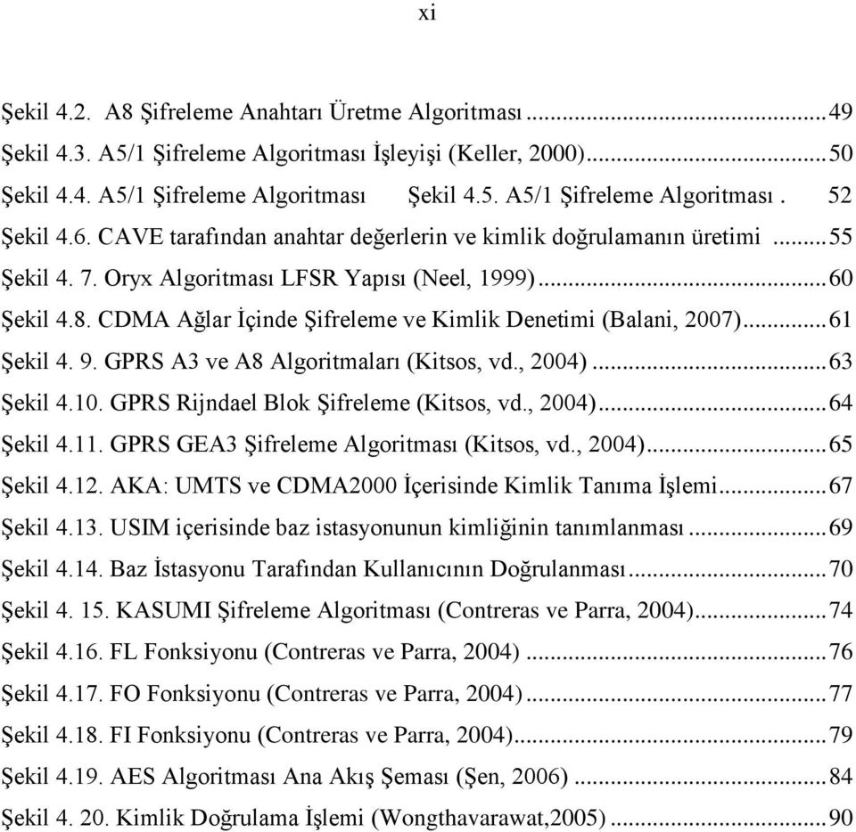 CDMA Ağlar İçinde Şifreleme ve Kimlik Denetimi (Balani, 27)... 6 Şekil 4. 9. GPRS A3 ve A8 Algoritmaları (Kitsos, vd., 24)... 63 Şekil 4.. GPRS Rijndael Blok Şifreleme (Kitsos, vd., 24)... 64 Şekil 4.