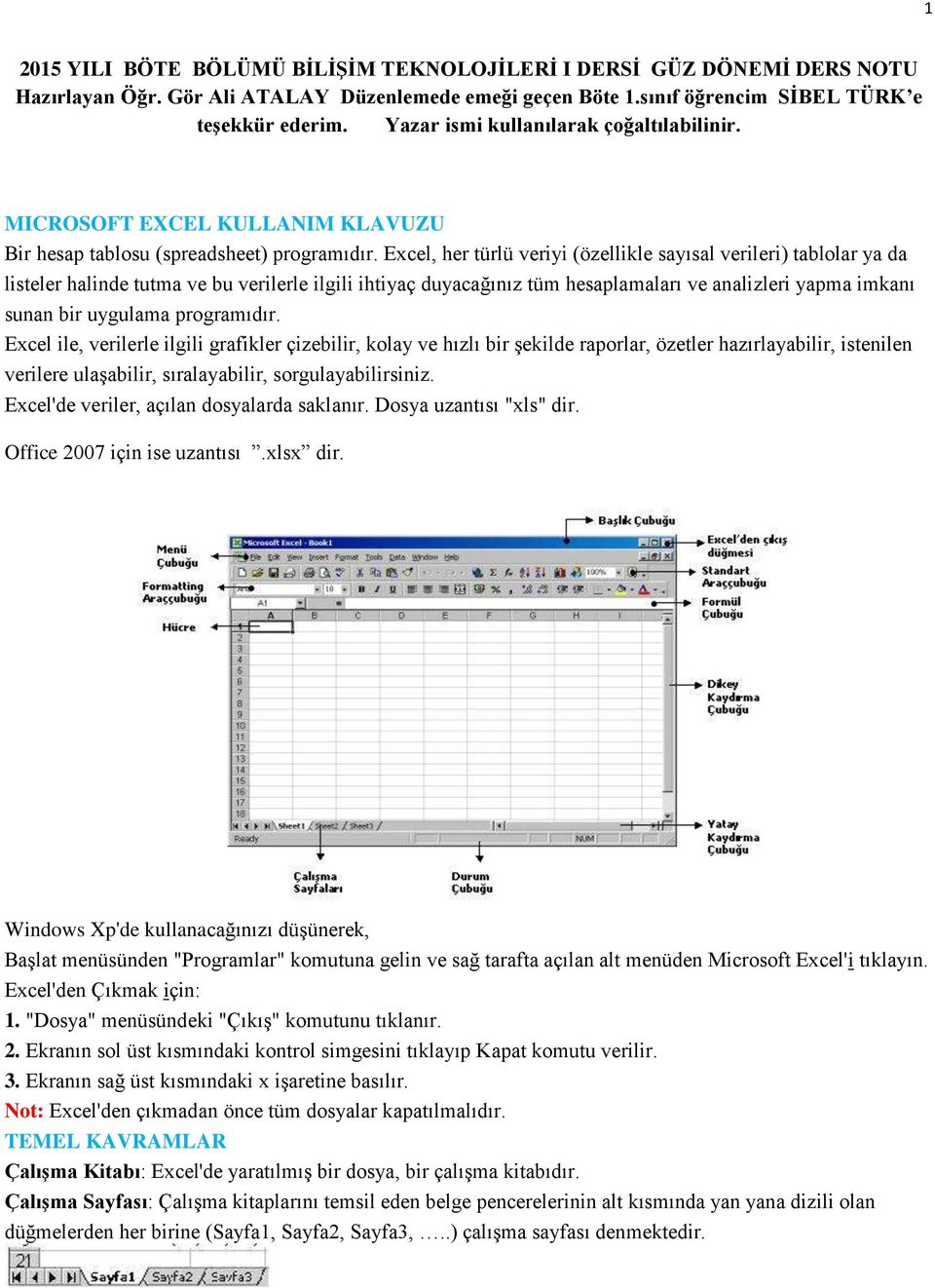 Excel, her türlü veriyi (özellikle sayısal verileri) tablolar ya da listeler halinde tutma ve bu verilerle ilgili ihtiyaç duyacağınız tüm hesaplamaları ve analizleri yapma imkanı sunan bir uygulama