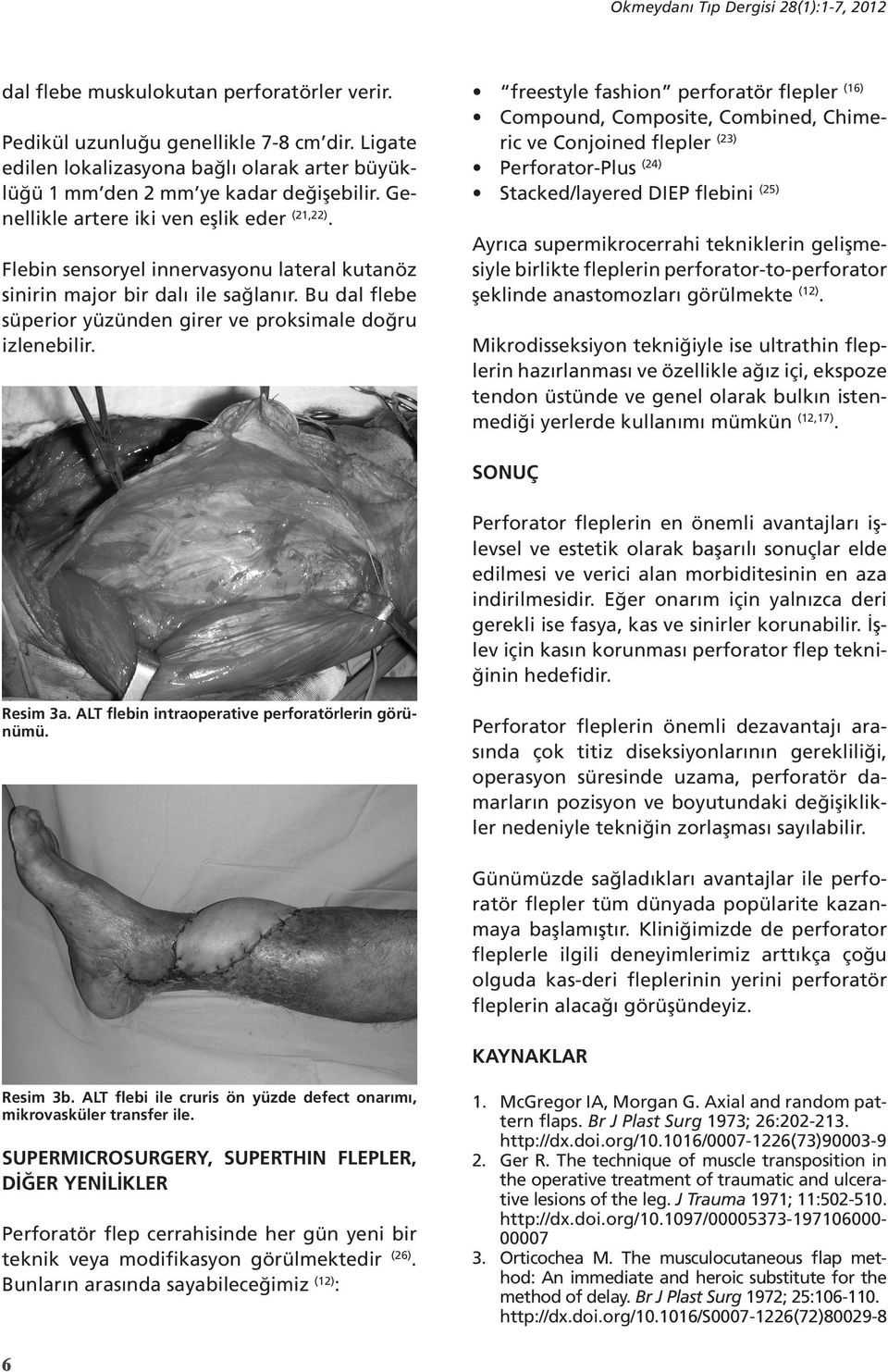 freestyle fashion perforatör flepler (16) Compound, Composite, Combined, Chimeric ve Conjoined flepler (23) Perforator-Plus (24) Stacked/layered DIEP flebini (25) Ayrıca supermikrocerrahi tekniklerin