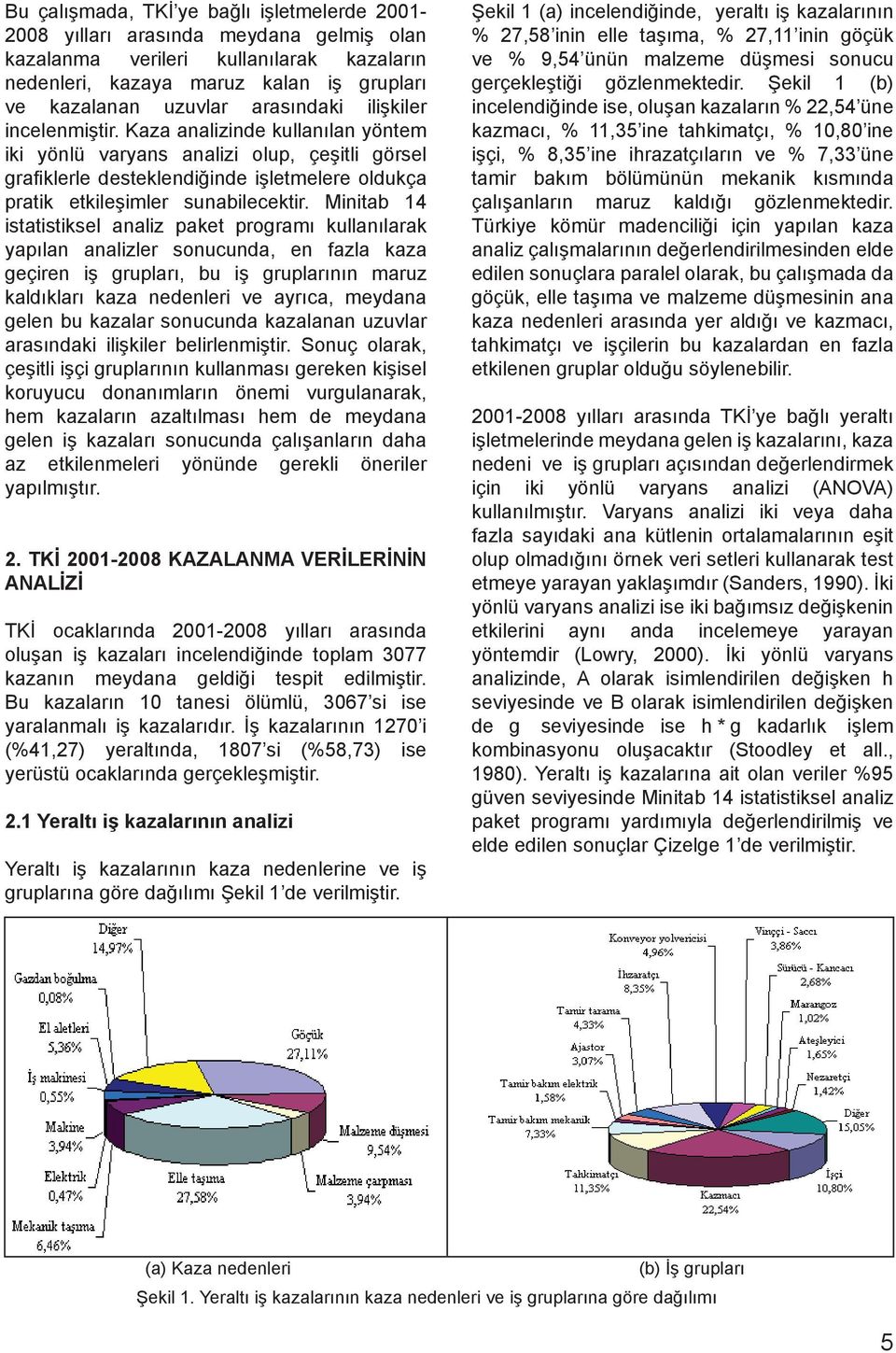 Kaza analizinde kullanılan yöntem iki yönlü varyans analizi olup, çeşitli görsel grafiklerle desteklendiğinde işletmelere oldukça pratik etkileşimler sunabilecektir.