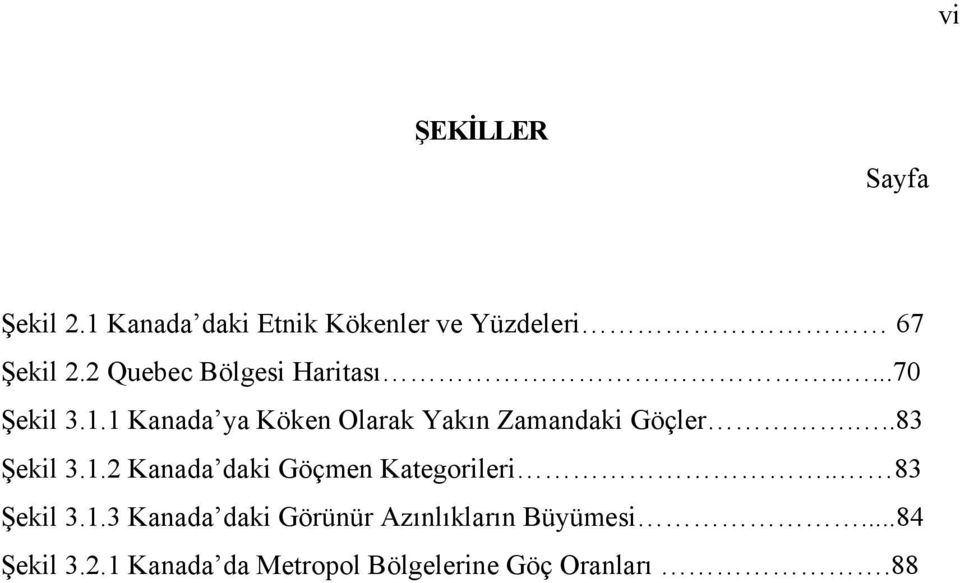 1 Kanada ya Köken Olarak Yakın Zamandaki Göçler...83 Şekil 3.1.2 Kanada daki Göçmen Kategorileri.