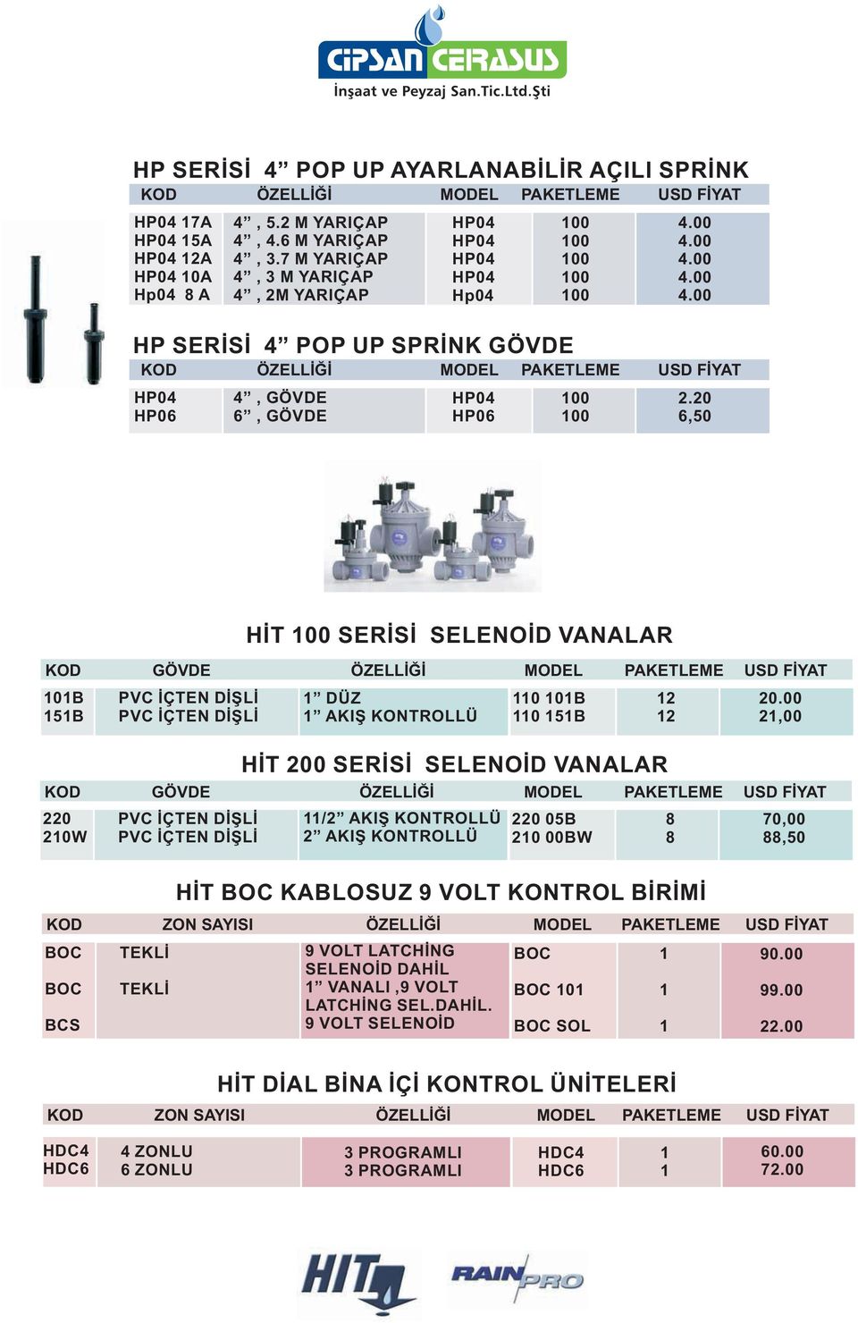 6, HİT 00 SERİSİ SELENOİD VANALAR 0B 5B DÜZ AKIŞ KONTROLLÜ 0 0B 0 5B 2 2.