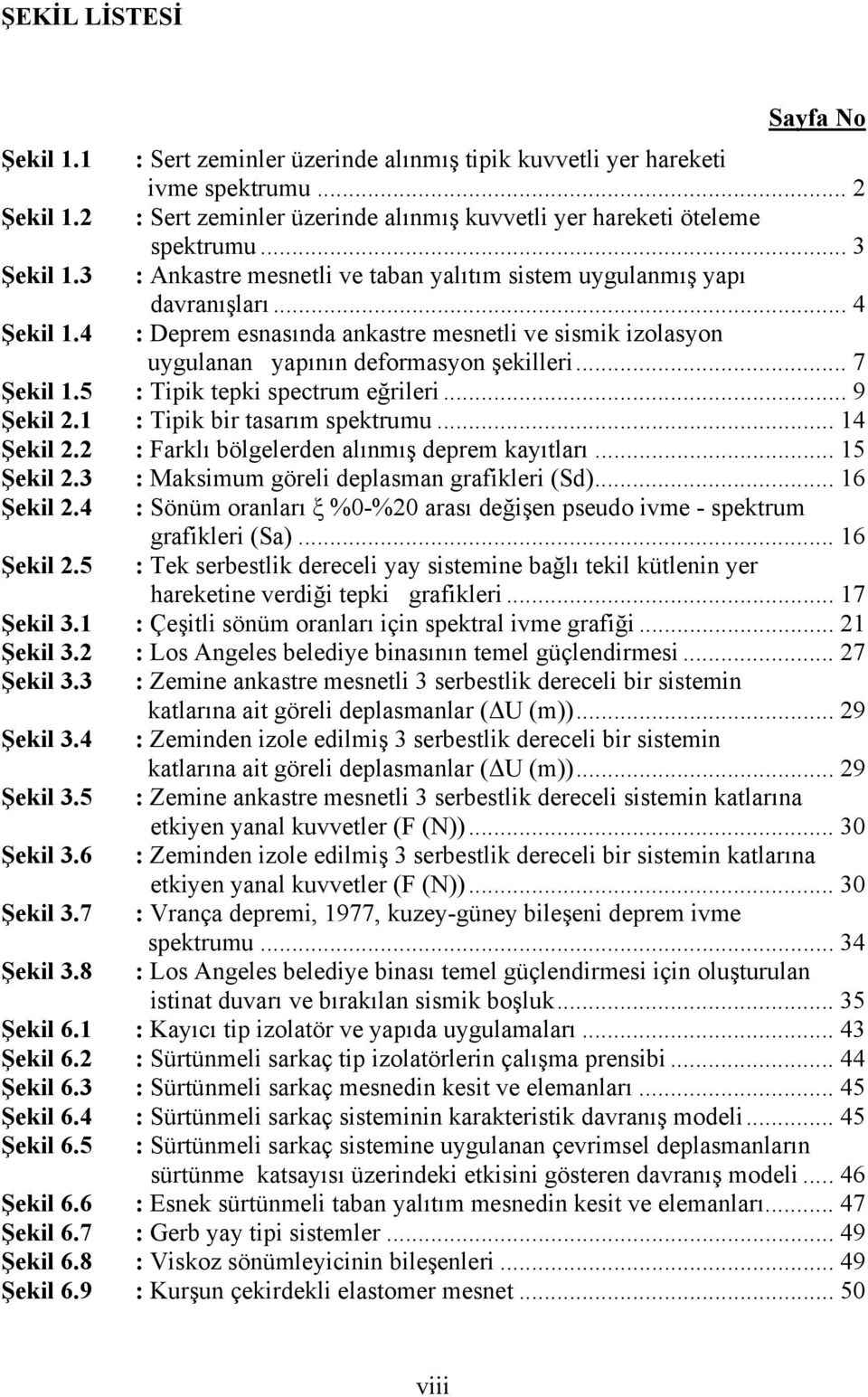 .. 7 Şekil 1.5 : Tipik tepki spectrum eğrileri... 9 Şekil 2.1 : Tipik bir tasarım spektrumu... 14 Şekil 2.2 : Farklı bölgelerden alınmış deprem kayıtları... 15 Şekil 2.