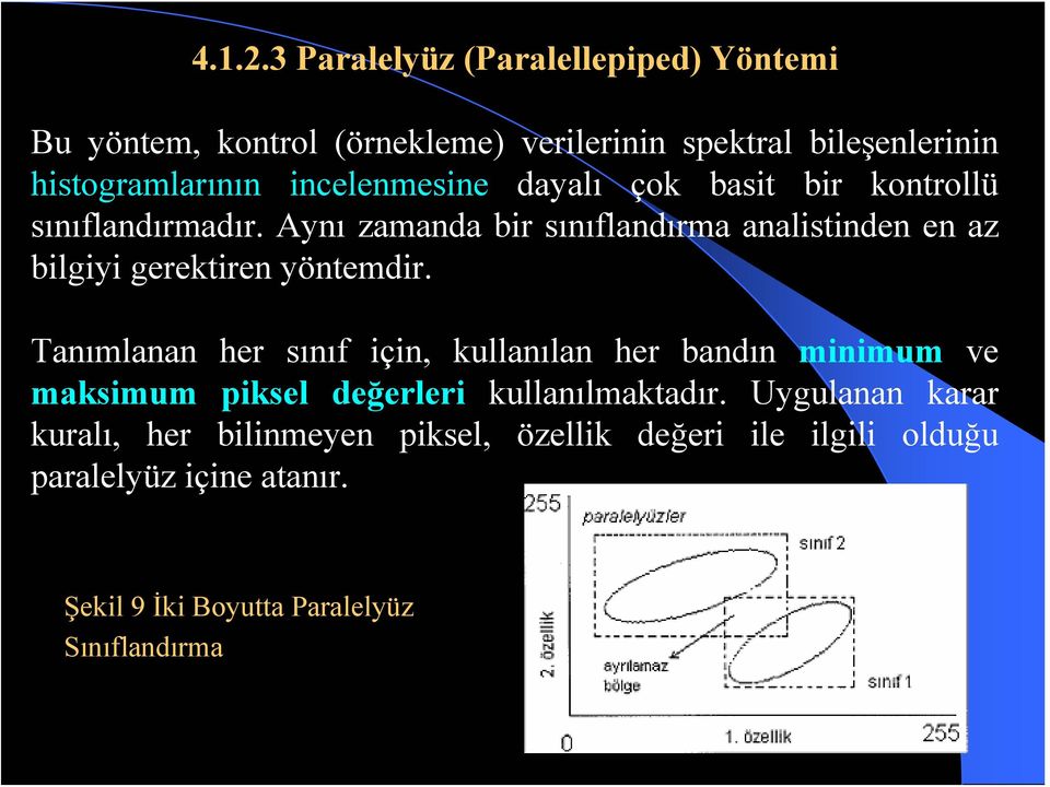 incelenmesine dayalı çok basit bir kontrollü sınıflandırmadır.