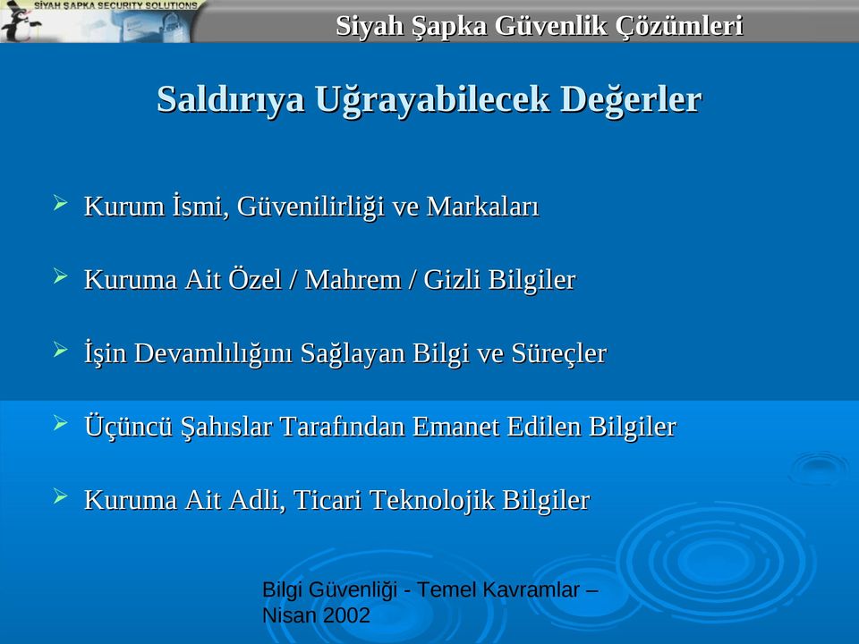 Devamlılığını Sağlayan Bilgi ve Süreçler Üçüncü Şahıslar