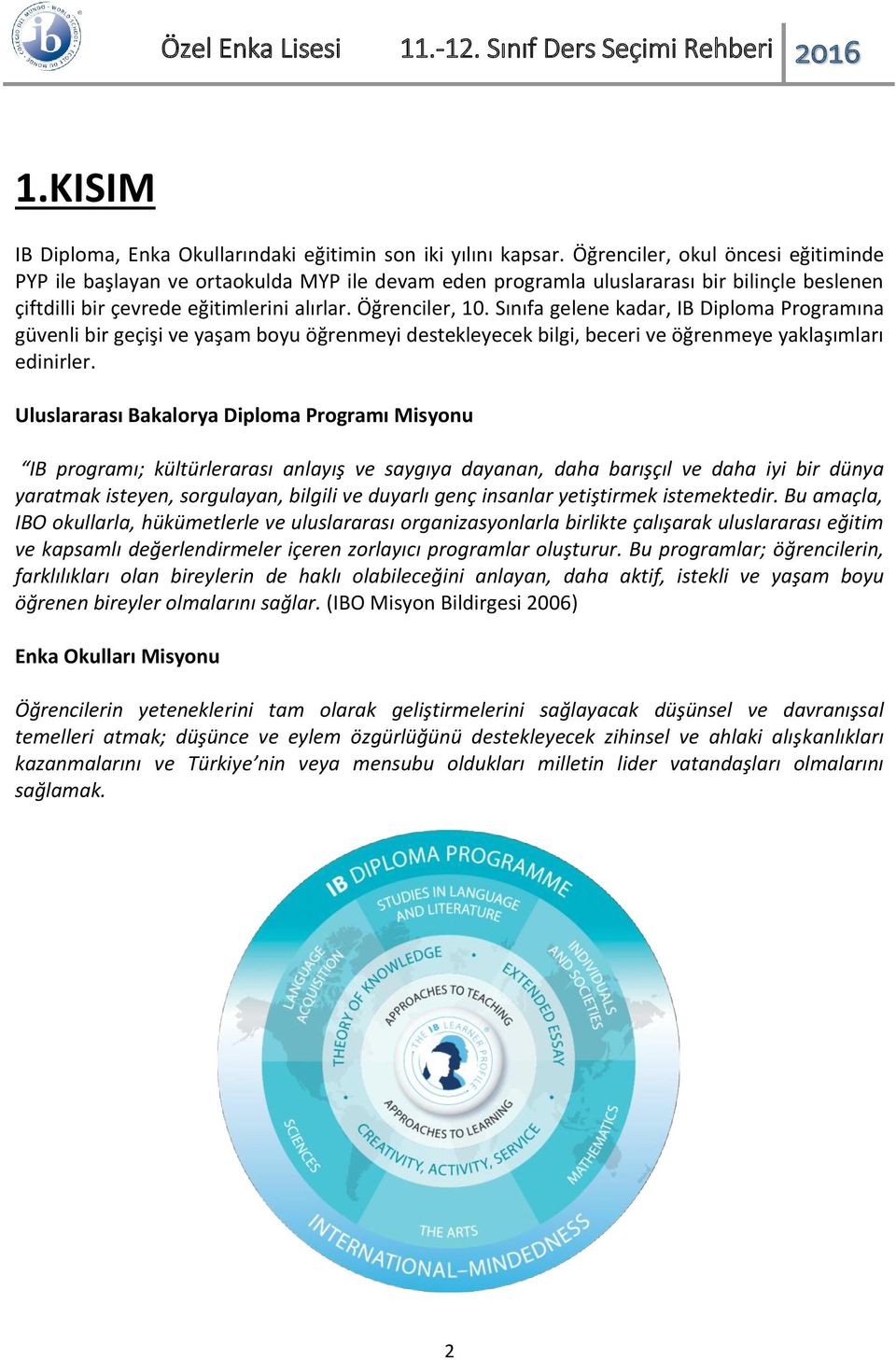 Sınıfa gelene kadar, IB Diploma Programına güvenli bir geçişi ve yaşam boyu öğrenmeyi destekleyecek bilgi, beceri ve öğrenmeye yaklaşımları edinirler.